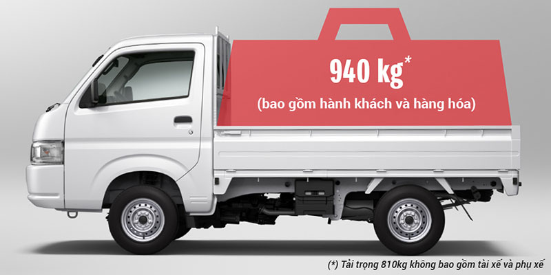 xe tai suzuki 900kg tai trong 900kg